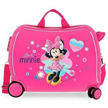 Disney Inf.abs 4r.love Minnie, Maleta Infantil 2 Ruedas Multidireccionales Niñas, Rosa