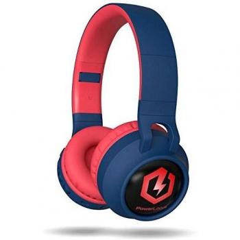 PowerLocus Auriculares Bluetooth de Diadema para niños, Cascos Bluetooth Inalámbricos, Auditiva Límite de 85DB, Sonido Estéreo, con Micrófono, Micro SD, Plegable, Estuche Cascos para Movil, Tablet,PC