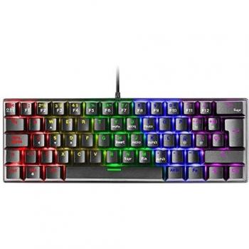 Mars Gaming MK60 Negro, Teclado Gaming Mecánico FRGB, Antighosting, Switch Mecánico Azul, Idioma Español