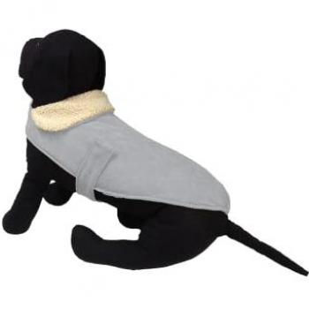 Abrigo Aviador de Pana Gris para Perros (T-40) - Protección y Estilo en Días Fríos