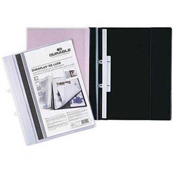 Carpeta Presentadora Durable Duraplus® de Luxe A4, PVC Resistente, Color Negro