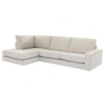 Sofá Rinconera Izquierda de Tela Beige Apricale