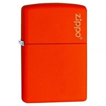 Zippo Matte Logo Lighter Orange - Pastilla de encendido para acampada, color orange matte, talla única