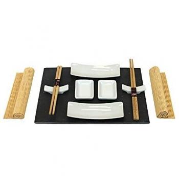 EXCELLENT HOUSEWARE Juego Sushi, Piedra, Multicolor, 39 x 29 x 8 cm, 11