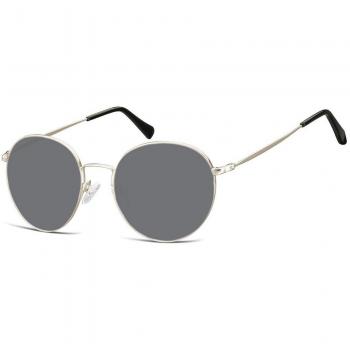 SmartBuy Collection Oval Full Rim Metal Men's Prescription Sunglasses Silver Size 52