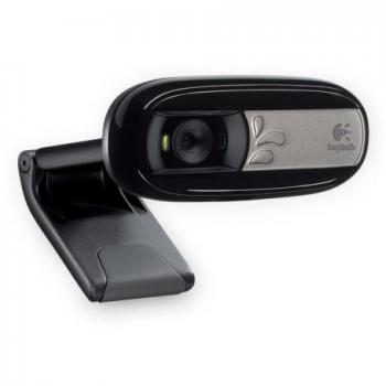 Logitech C170 - Webcam (Enchufar y usar, Micrófono incorporado), Negro