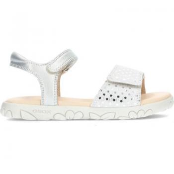 Sandalia Geox Haiti J028ZA Rosa - Piel de Primera Calidad, Sandalias de Niña GEOX SANDALIA HAITI J028ZA SILVER