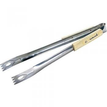 Pinza Barbacoa de Acero Inoxidable con Mango de Madera 40 cm - Barbecook