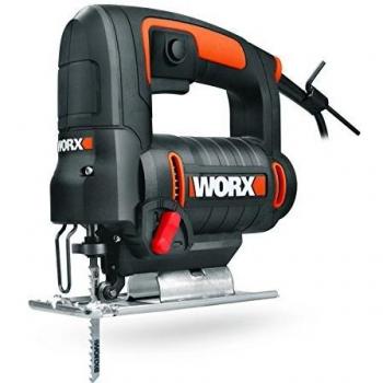 Worx WX477.1 Sierra de Calar Pendular, 550 W Capacidad Madera 65mm, Aluminio 12mm, Acero 6mm, Incluye 3 Cuchillas de Corte y un maletín, 230 V