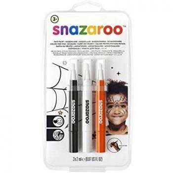 Snazaroo Face Paint Brush Pen, Halloween, Pack of 3