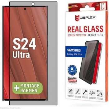Vidrio de Privacidad E.V.I. Displex para Samsung Galaxy S24 Ultra - Protección contra Rayones 10H, Cristal Templado, Full Cover