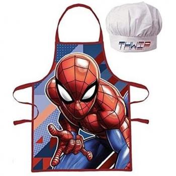 Set de Cocina Spiderman Marvel Incluye Delantal y Gorro Infantil