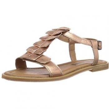 Bisgaard Sandals - sandalias abiertas de cuero niña, color dorado, talla 36
