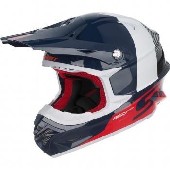 Scott 350 Pro Track MX Enduro Moto/Bike Casco Azul/Blanco/Rojo 2017