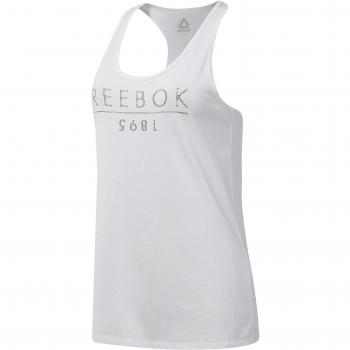 Reebok GS 1895 Racer Tank Top, Mujer, Blanco, L