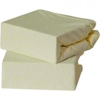 Sábanas Elegancia Cuna Jersey Equipada Hojas crema paquete de 2