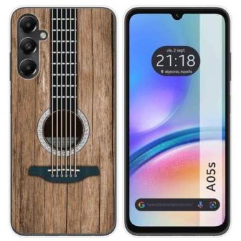 Funda de Silicona para Samsung Galaxy A05s con Diseño de Madera y Dibujos 11