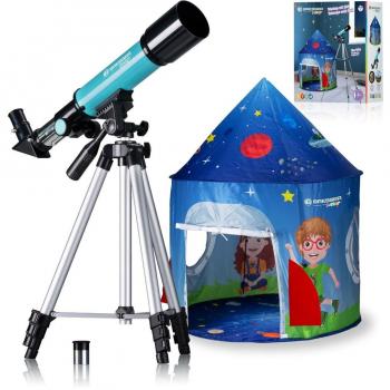 Telescopio BRESSER JUNIOR 50/360 con Carpa - Ideal para Pequeños Exploradores