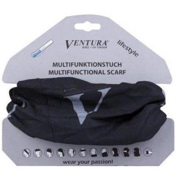 Ventura Promo - Pañuelo para el cuello/cabeza unisex, color negro, 24 x 48 cm