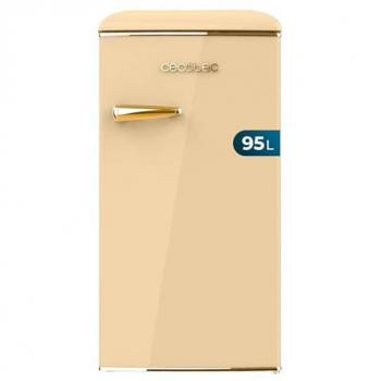 Mini Frigorífico Retro Beige 95L con Icebox y Clase Energética E de Cecotec