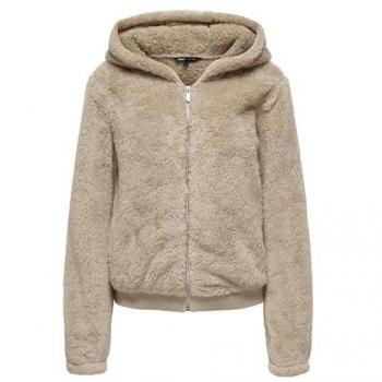 Chaqueta de mujer Only ONLNEWANNA Contact Sherpa con capucha y puños elásticos