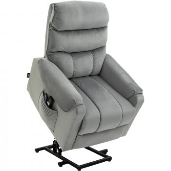 Sillón Levantapersonas Homcom con Masaje y Reclinación Eléctrica en Gris