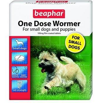 Beaphar One Dose Wormer Small Dogs Puppies 3 Tab