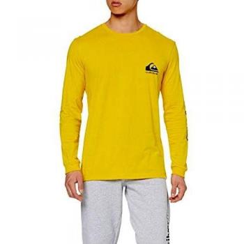 Quiksilver Omni Logo Classic-Camiseta De Manga Larga para Hombre, Sulphur, M