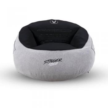 Puff Gamer Ergonómico Woxter Stinger Viscoelástico Gris y Negro con Tela Antimanchas y Transpirable