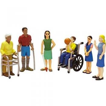 Miniland- Estuche de Figuras Discapacitados, 12.5 cm