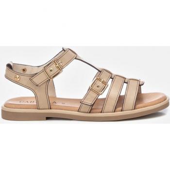 Sandalias de mujer de piel con cierre de hebilla