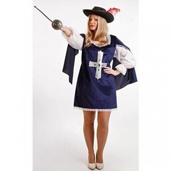 Disfraz de mosquetera. Talla mujer adulto, talla 44