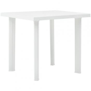 Mesa de jardín de plástico blanco 78x75x72 cm
