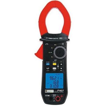 Pinza Amperimétrica Chauvin Arnoux F407 - Corriente Máx. 1000A AC / 1500A DC, CAT IV 1000V, Auto Rango, True RMS, Medición de Frecuencia