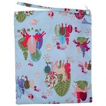 Momia Bolso Del Pañal Del Paño Mojado Rayas Bolso Totalizador De Cremallera Seca Onduladas - 10, 28 x 35cm / 11.02 x 13.78inch