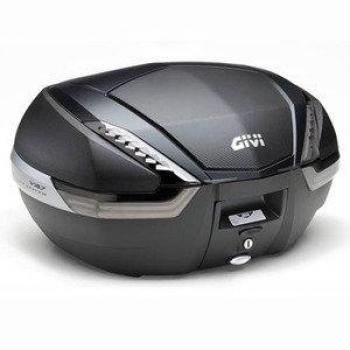 Givi V47NNT Tech Monokey Baúl en Fibra Carbónica, Reflectores Transparentes, Carga Máxima 10 Kg