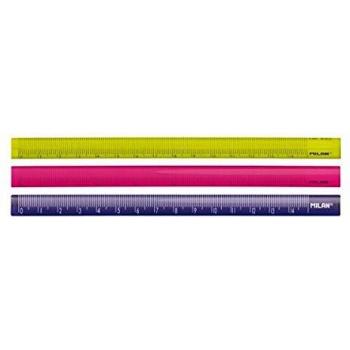 Regla Milan Triangular 15cm Colores Surtidos Expositor de 60 Unidades