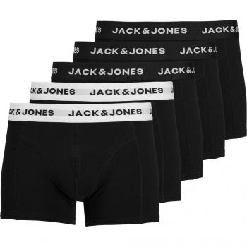 Jack & Jones Solid Trunks 5-Pack Black Boxer Shorts