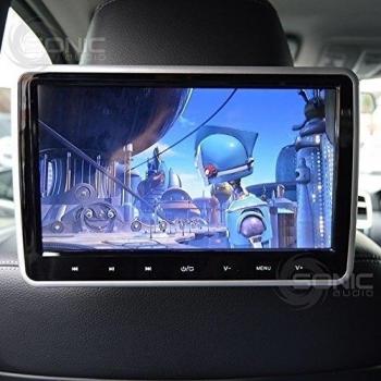 Sonic Audio® 2 x hr-10 C universal 10.1 tableta Samsung Galaxy S3 Mini i8190/reproductor de DVD reposacabezas con pantalla USB/SD/HDMI y libre infrarrojo inalámbrico - Auriculares Plug-and-play rear-seat sistema de entretenimiento