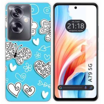 Funda de Silicona para Oppo A79 5G con Diseño de Mariposas