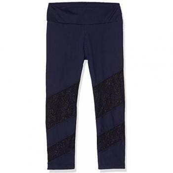 Anaissa Legging Yoga transparencia con fibra inteligente Asana Leggings, Azul Marino, 46