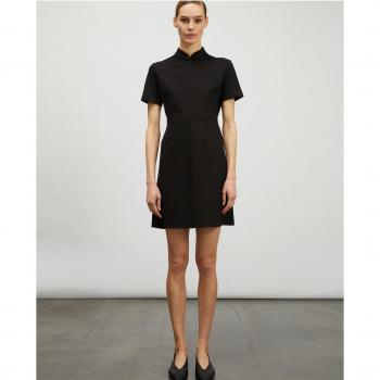 Vestido de punto Milano con cuello coreano