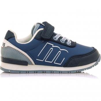Zapatillas deportivas Mustang para niños estilo running, color menta, azul y gris, con plantilla confort y puntera reforzada