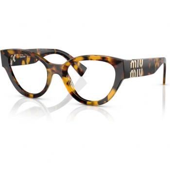 Miu Miu Mu 01VV Col. Vau1o1 Donna Panthos Havana Miele Eyewear, Stylish Eyeglasses 01Vv, Brown Female, Size: 50 MM