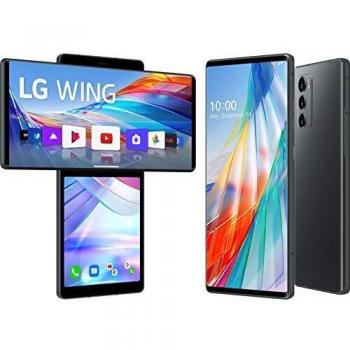 Smartphone LG Wing, 8GB RAM, 128GB Almacenamiento, Pantalla Dual 6.8+3.9, Conectividad 5G - Color Gris