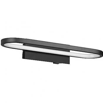 Aplique LED Gianni 40cm Negro Mate 3000K IP44 para Baño