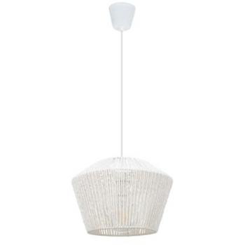 Lámpara Colgante de Papel Trenzado Trenza Lebil Iluzzia Blanco, Decoración Salón, Habitación, Dormitorio