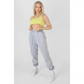 Raw Hem Scoop Neck Crop Top Lime