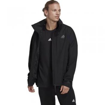 Chaqueta de montaña adidas Traveer RAIN.RDY hombre, color negro, impermeable y transpirable, con tecnología RAIN.RDY para protección contra la lluvia, diseño ligero y packable, ideal para actividades al aire libre