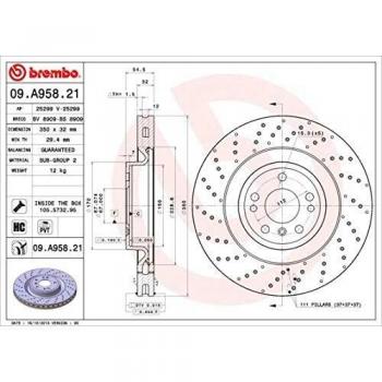 Brembo 09.A958.21 - Disco de freno